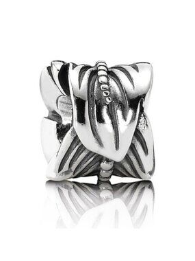 Pandora Retired Sterling Silver Rolled Feather Bead - 790581